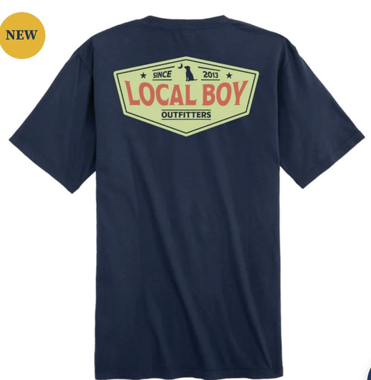 Local Boy Standard Badge SS Tee - China Blue