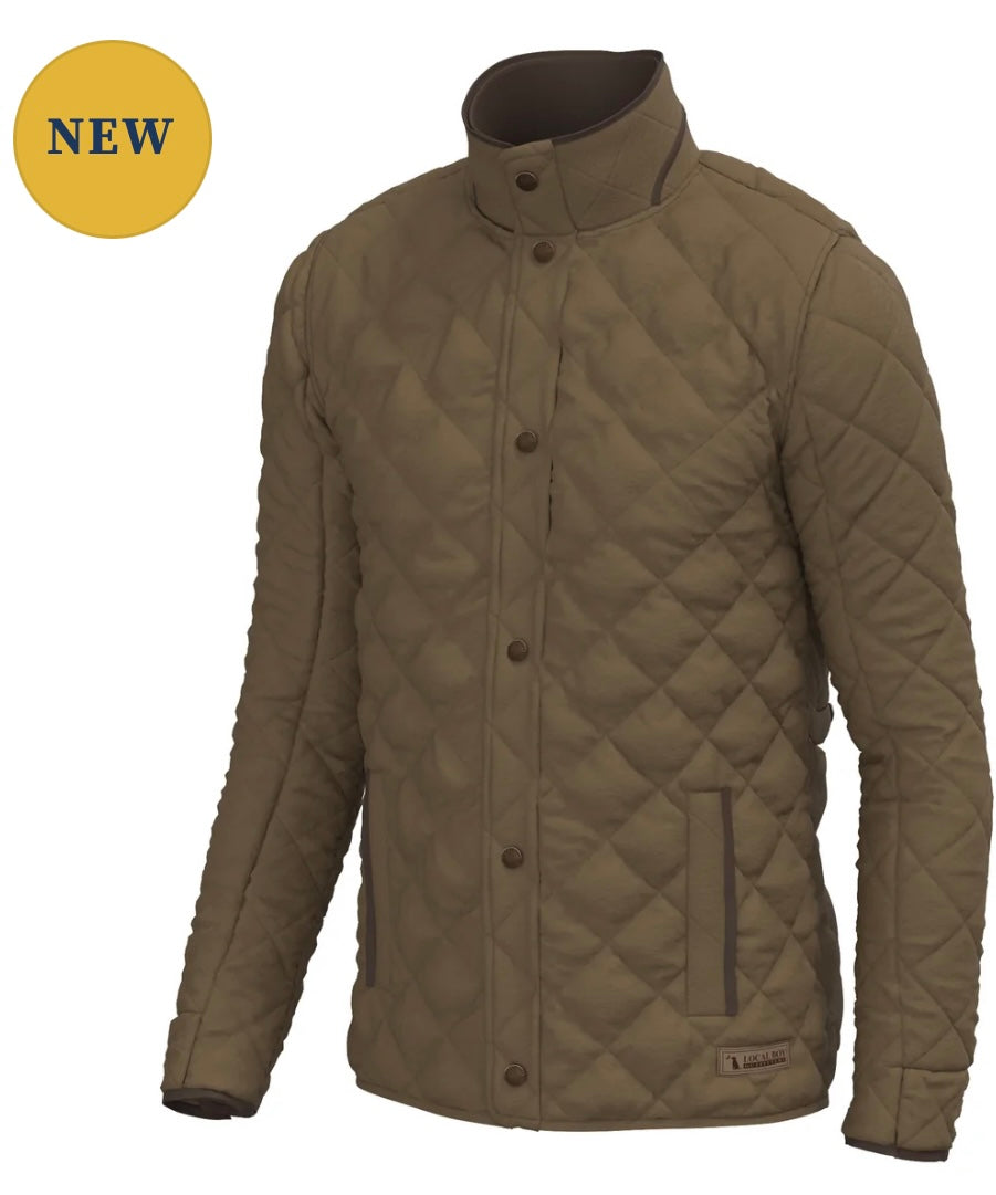 Local Boy Diamond Quilted Jacket - Mocha