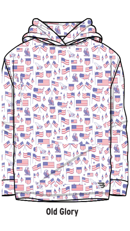 Toddler/Youth Burlebo Old Glory Performance Hoodie