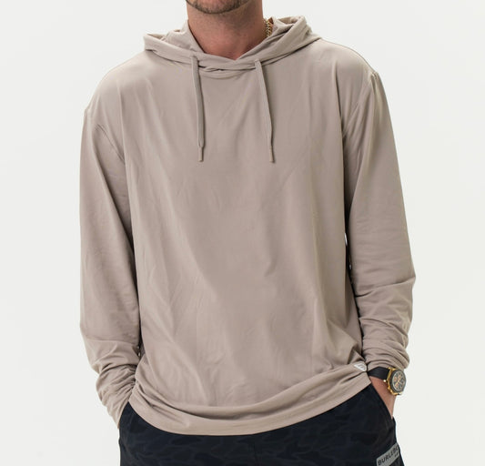 BURLEBO - Performance Hoodie - sandstone