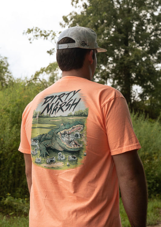 Dirty Marsh Greenside Gator - Neon Cantalope