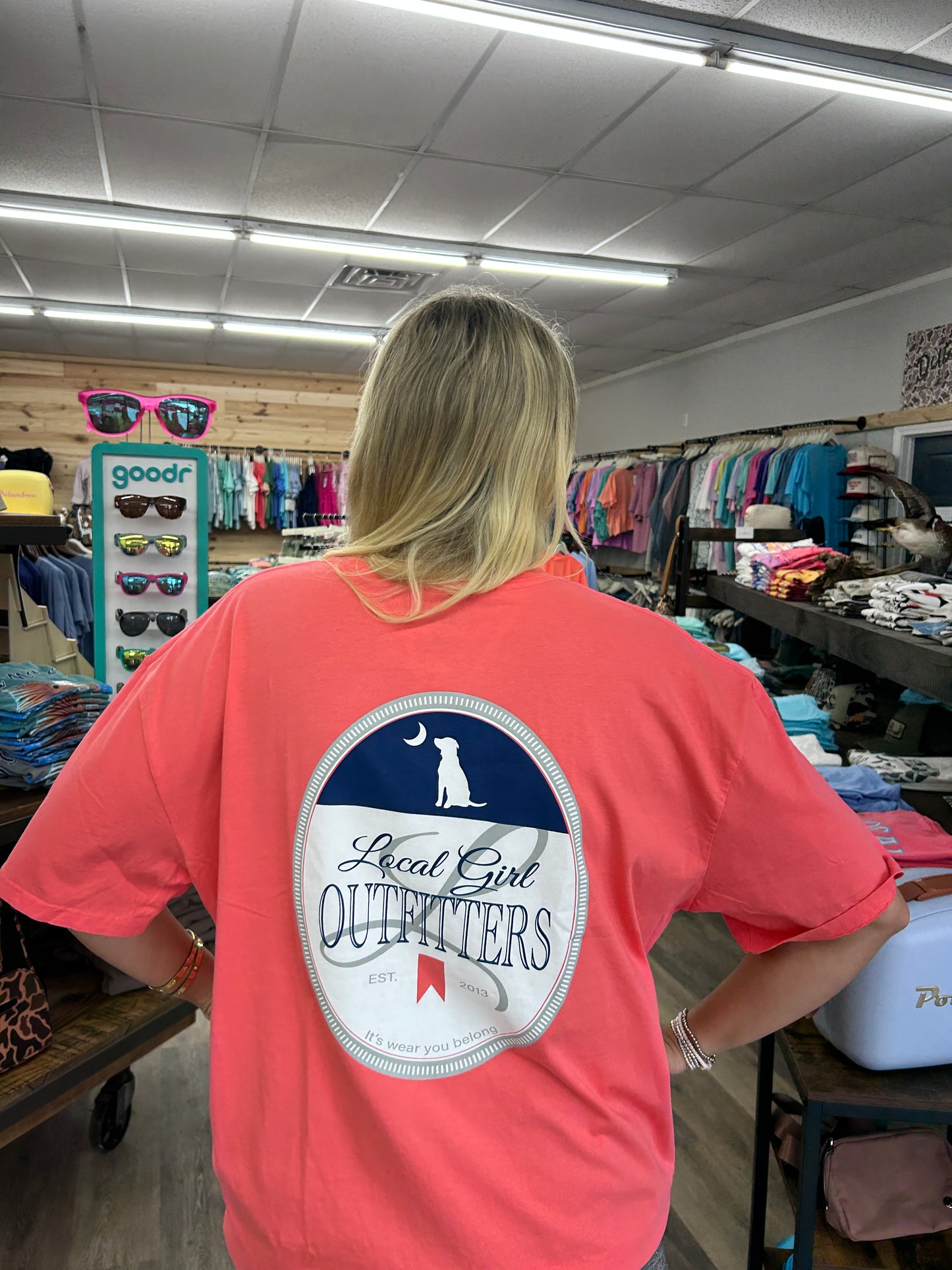 Local Girl Mich Local SS Tee - Coral