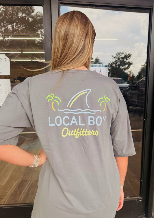 Local Boy Outfitters Shark Fin- GRY