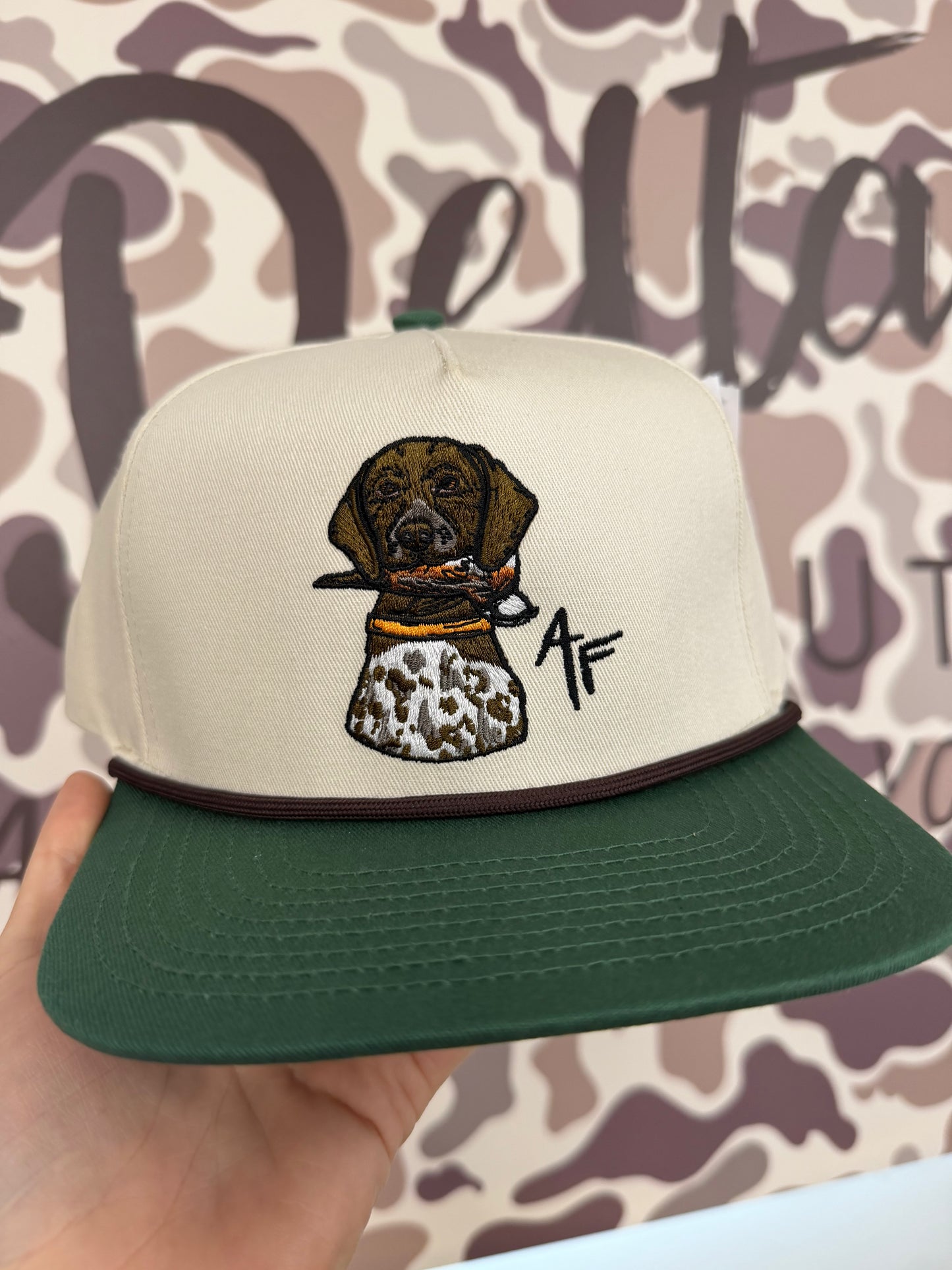 GSP With Quail - Cream Green Rope
