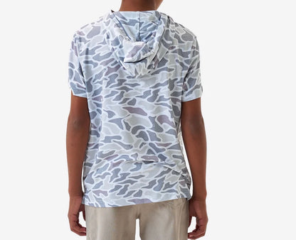 BURLEBO - Youth/Toddler SS Performance Hoodie - White Camo