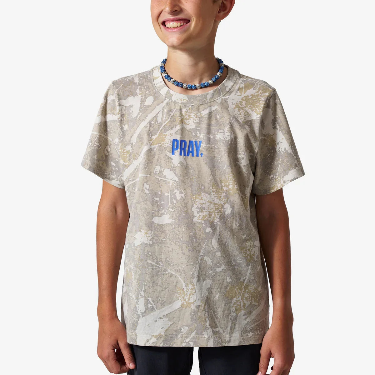 Burlebo YOUTH VINTAGE WASHED PRAY TEE - DRIFTER CAMO