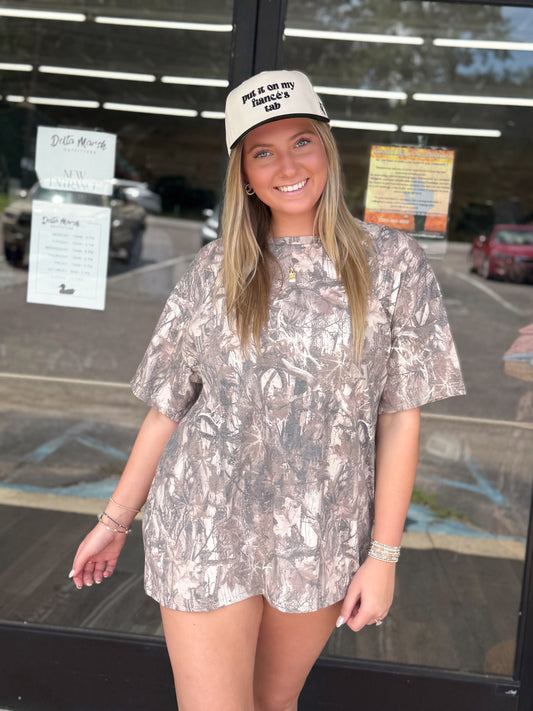Dark Camo Oversized Tee