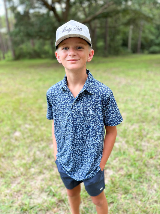 Youth Local Boy Outfitters The Hunt DM Polo  - Navy