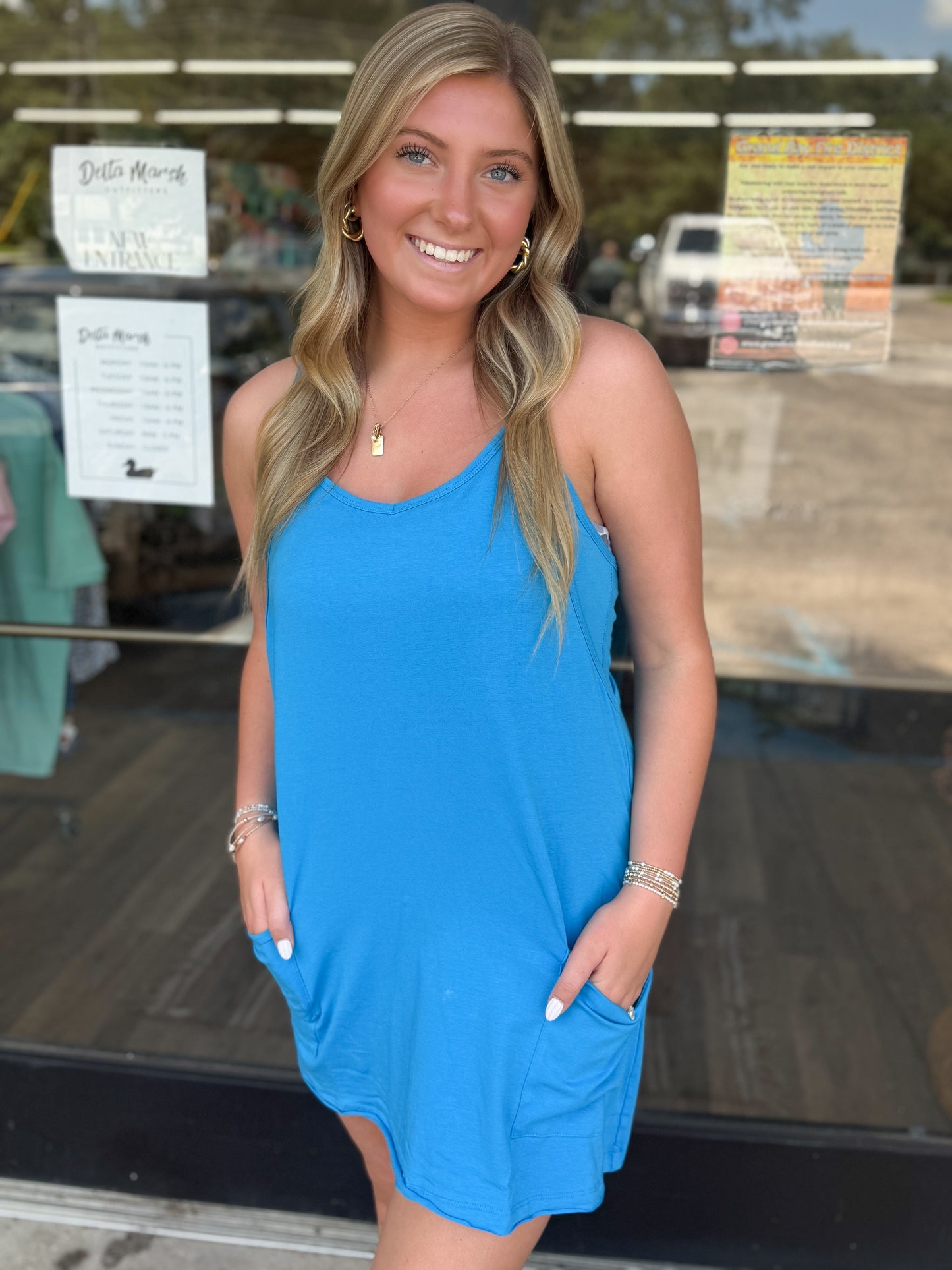 Mini Dress With Built-In Romper Liner - Deep Sky - CS- 3405A5