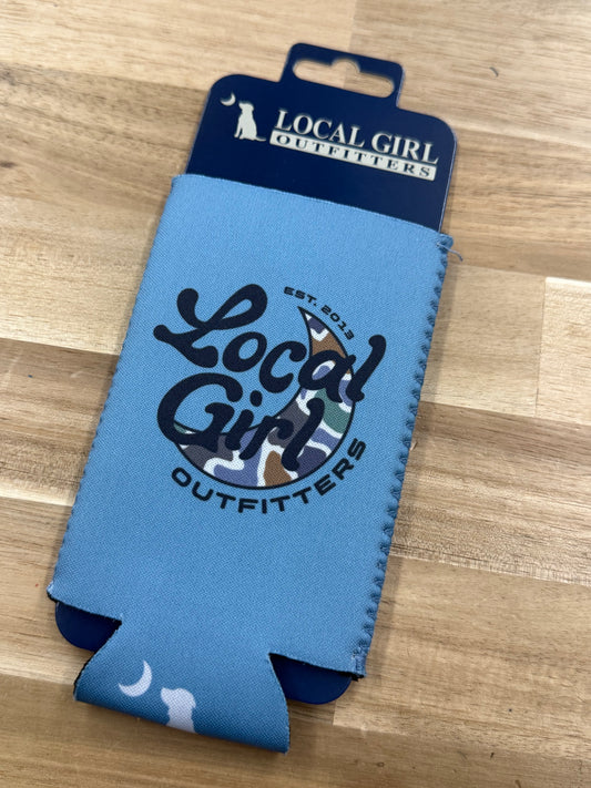 Local Girl Groovy Moon Slim Koozie