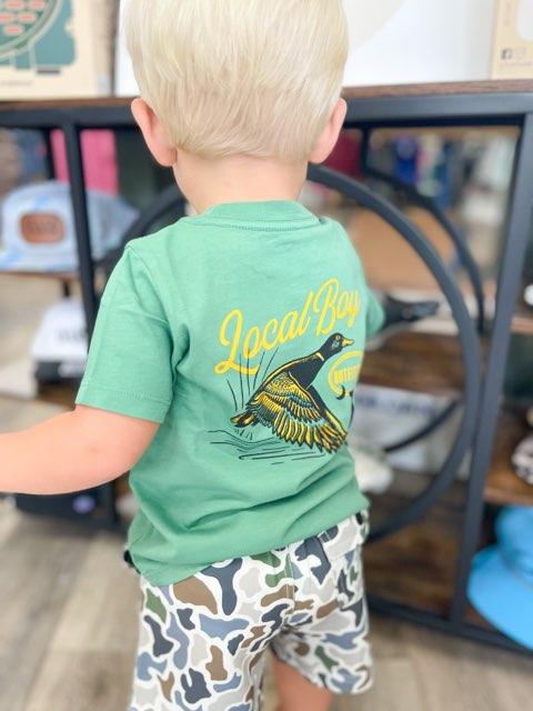 Toddler Local Boy Moonlit Mallard SS Tee - Light Green