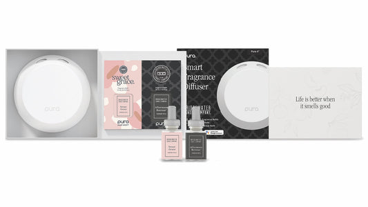 Pura + Bridgewater Smart Home Diffuser Set with Sweet Grace and Afternoon Retreat