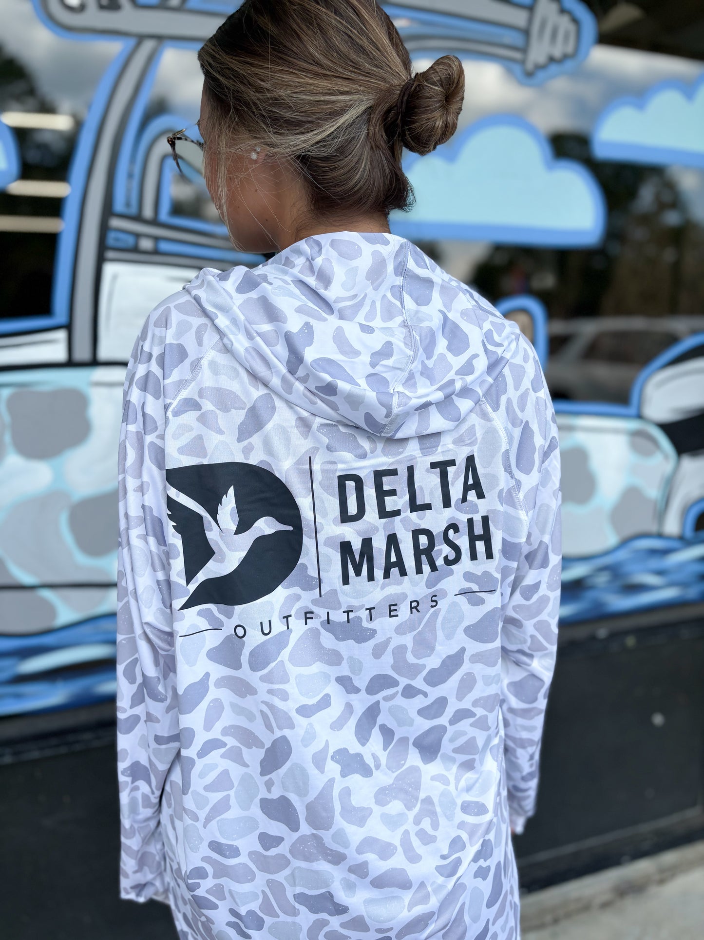Delta Marsh Performance Hoodie - Storm Camo