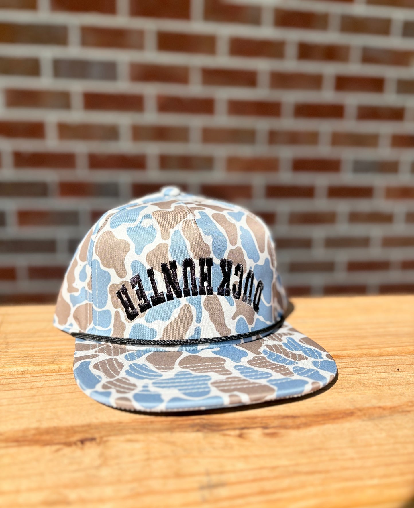 Fully Flocked Upside Down Duck Hunter 5 panel Performance Hat - FF024B