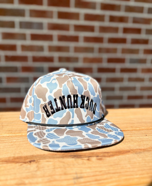 Fully Flocked Upside Down Duck Hunter 5 panel Performance Hat - FF024B