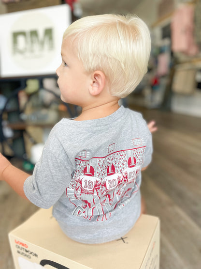 Boys of Fall | Crimson | Football Kid’s Tee