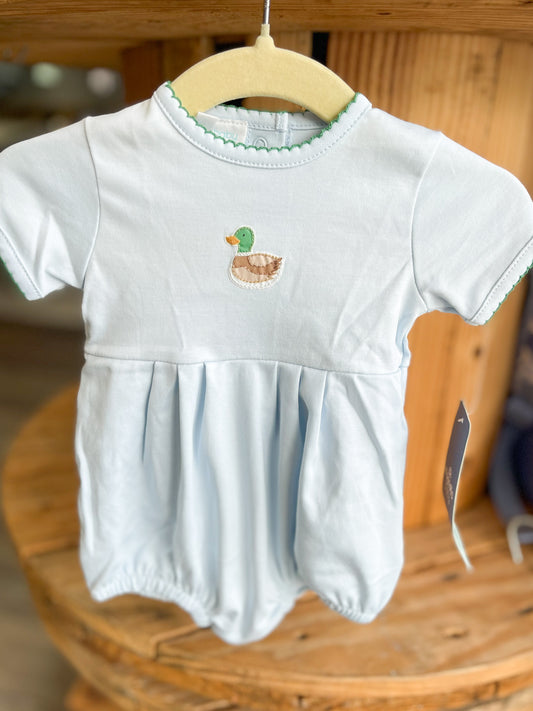 Mini Mallard Embroidered Bubble - Light Blue