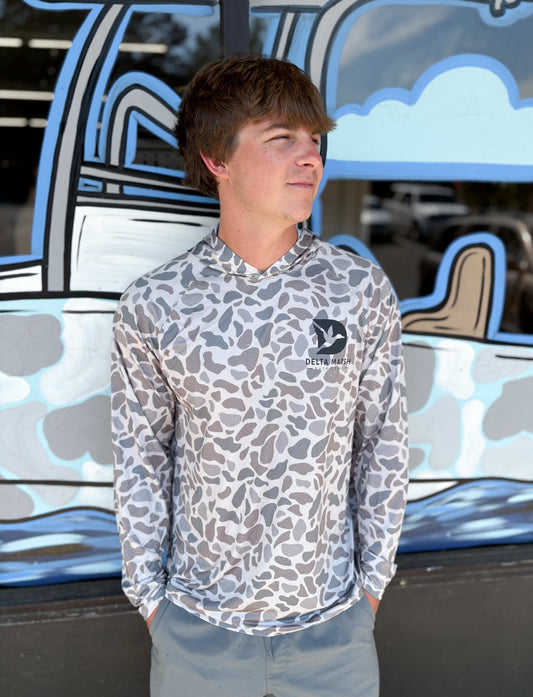 Delta Marsh Performance Hoodie - Desert Camo