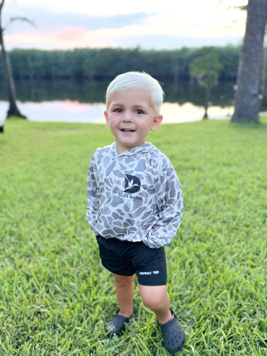 Youth Delta Marsh Performance Hoodie - Desert Camo