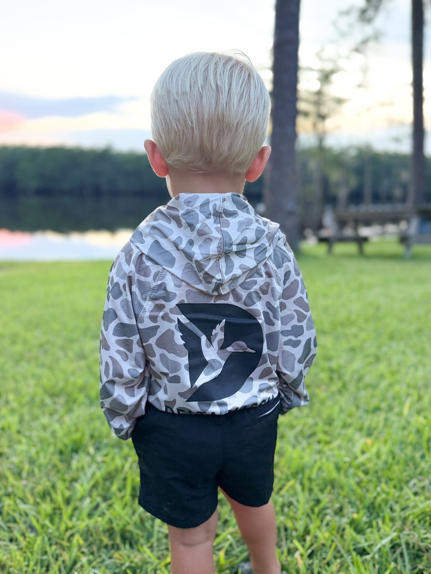 Youth Delta Marsh Performance Hoodie - Desert Camo