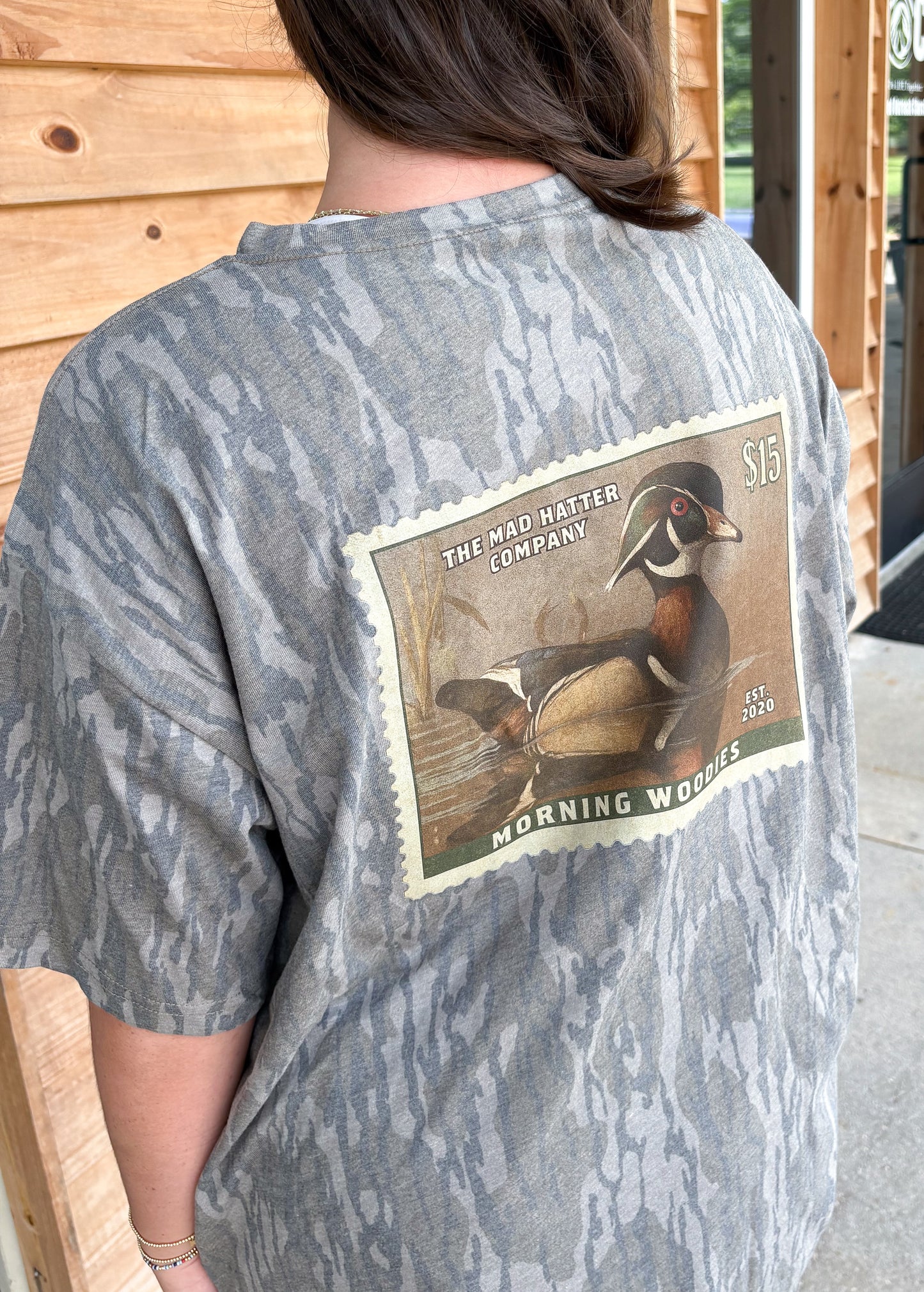 MHC Duck Stamp T-Shirt: Mossy Oak Bottomland