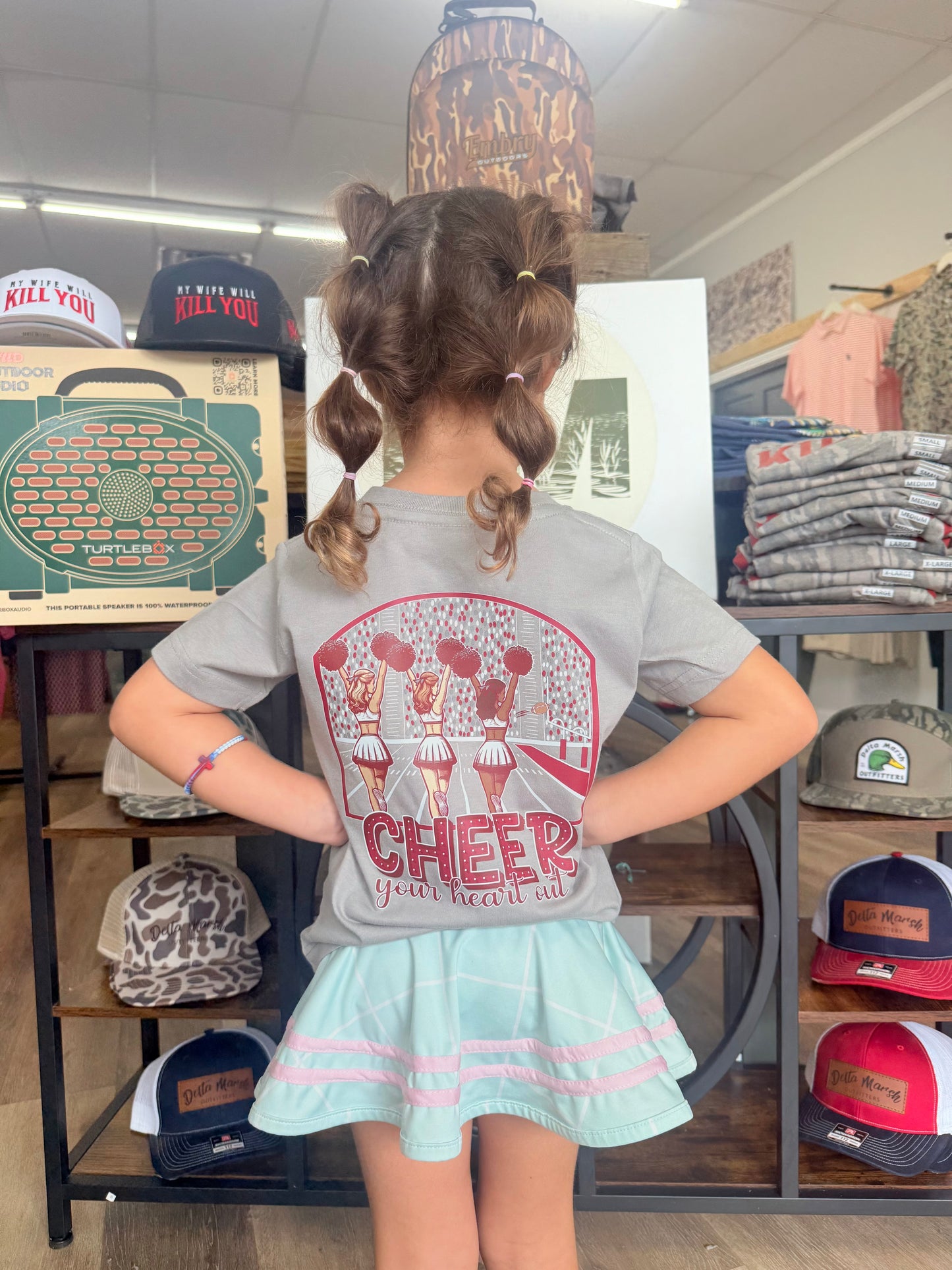 Cheerleaders | Crimson | Football Kid’s Tee