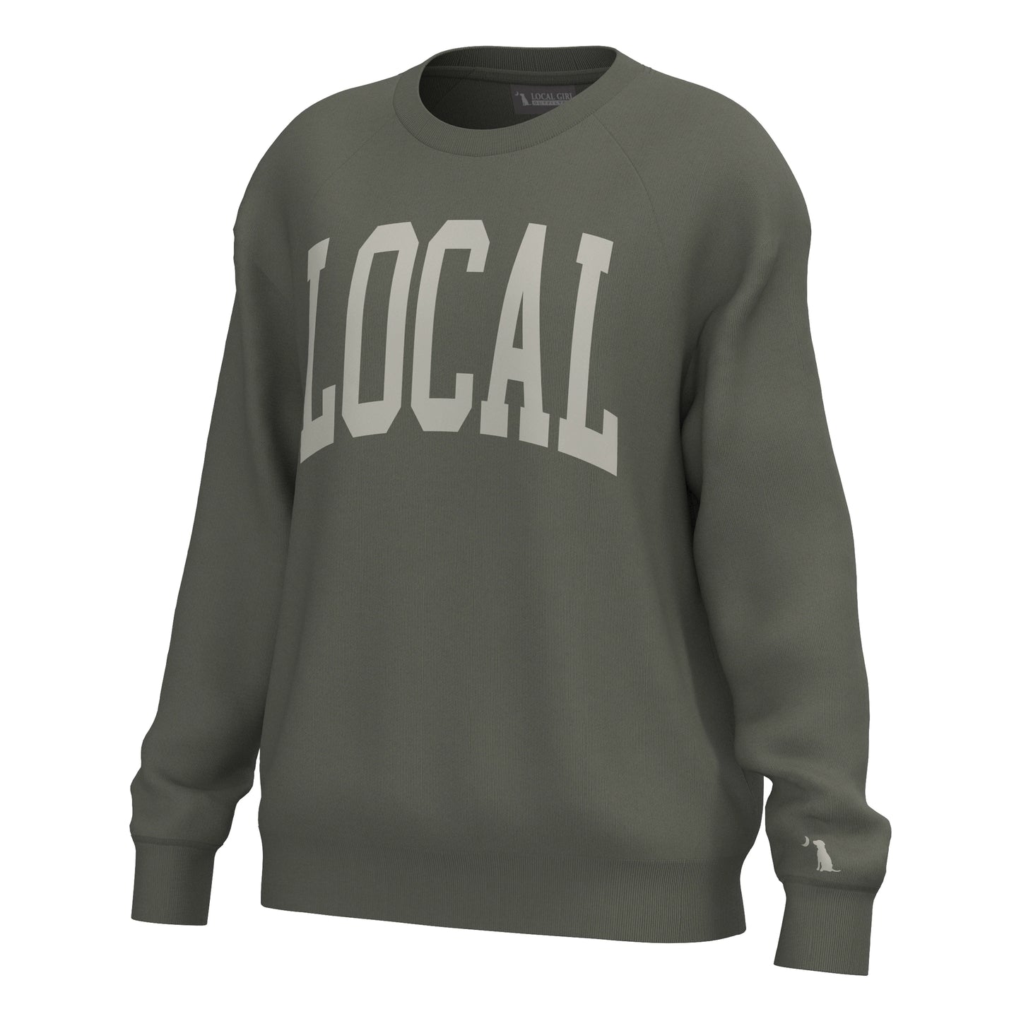 Local Girl Crescent Crew - Olive