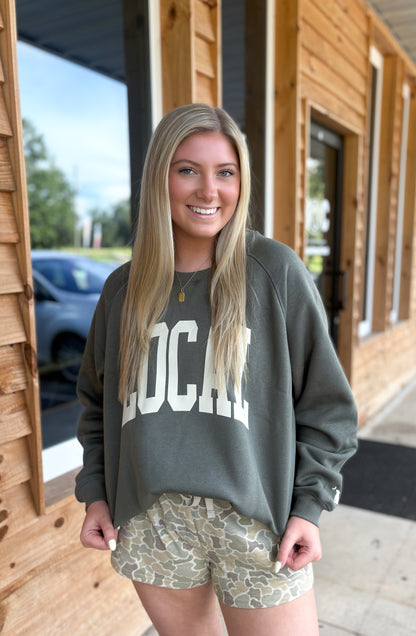 Local Girl Crescent Crew - Olive
