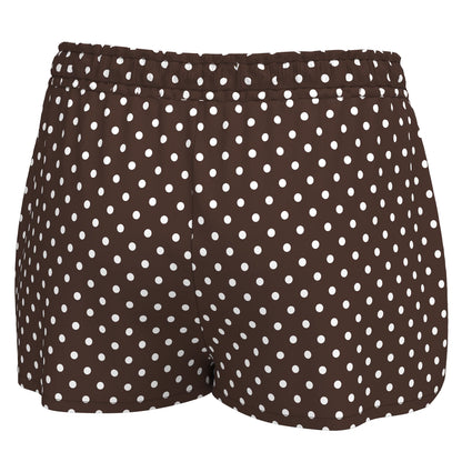 Local Girl Boxer Shorts - Espresso Polka Dot