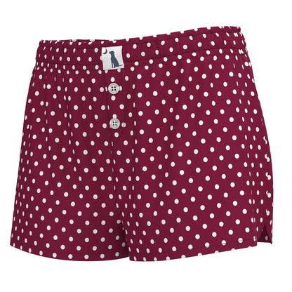 Local Girl Boxer Shorts - Berry Polka Dot