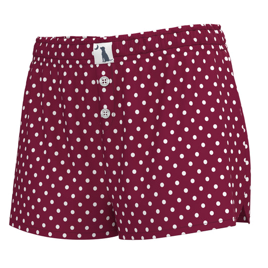 Local Girl Boxer Shorts - Berry Polka Dot