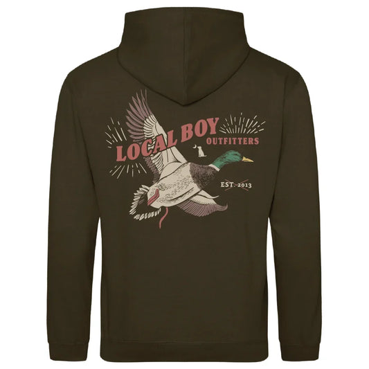 Local Boy Brushwood Mallard Blast Hoodie - Olive Green