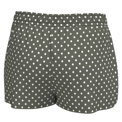 Local Girl Boxer Shorts - Olive  Polka Dot