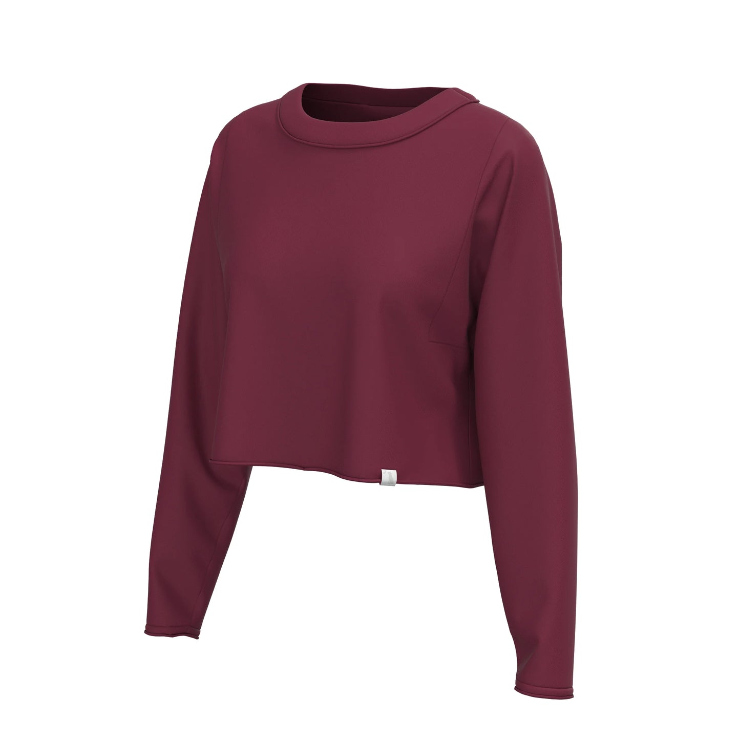 Local Girl Boxy Crop LS Tee - Berry