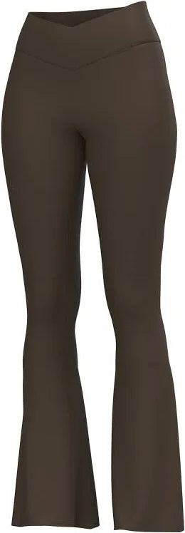 Local Girl Crossover Flare Leggings- Espresso