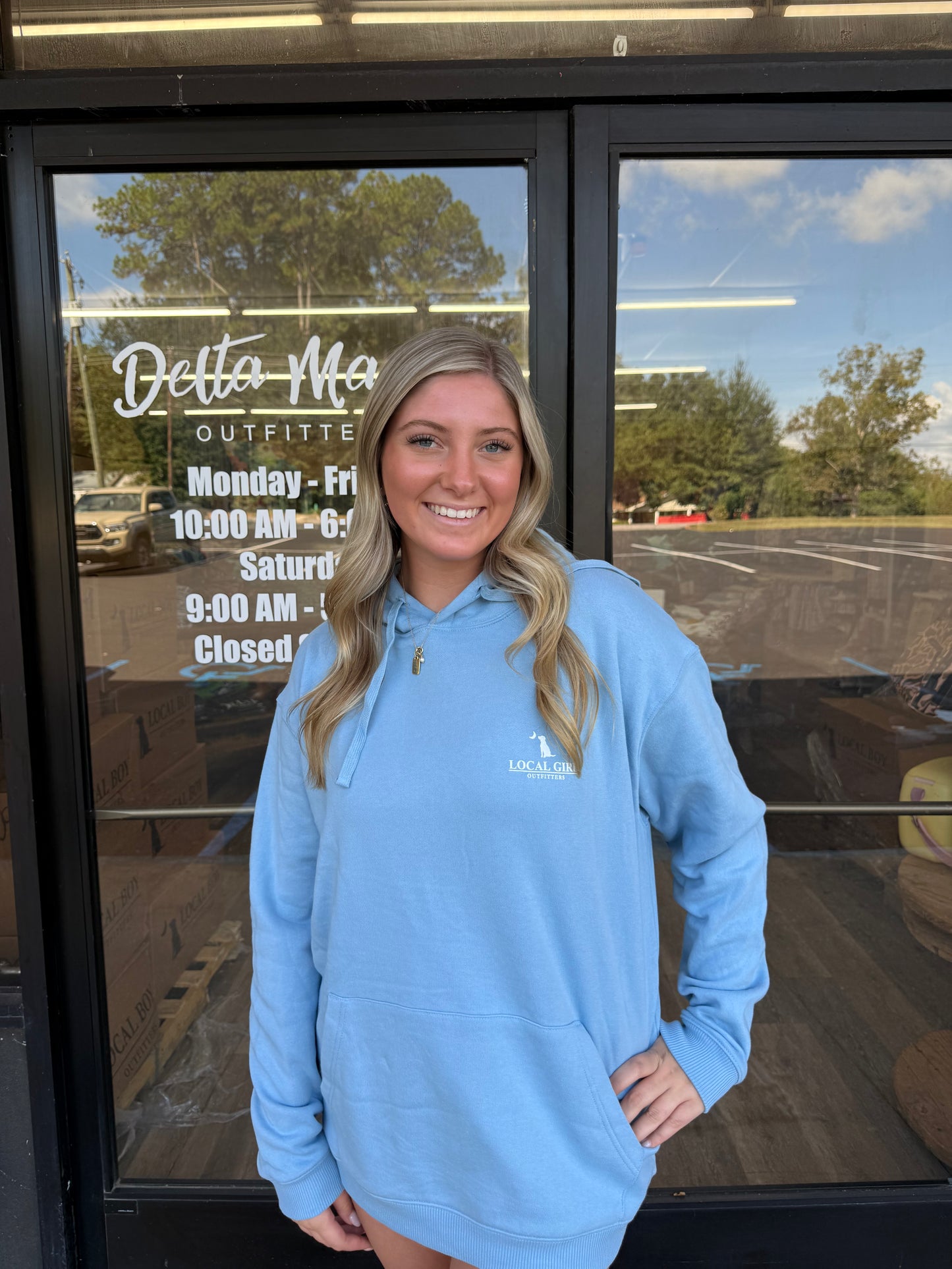 Local Girl Hoodie - LCF Bluff Plate - Sky