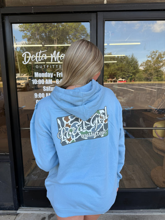 Local Girl Hoodie - LCF Bluff Plate - Sky