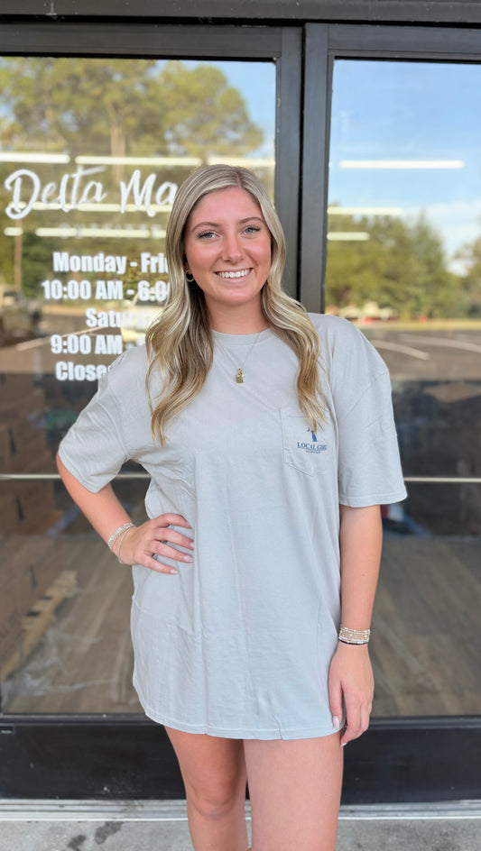 Local Girl Vintage Miller SS Tee - Silver