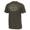 Youth Local Boy Graphic S/S HB Crew - Vintage ESTD Badge - Espresso