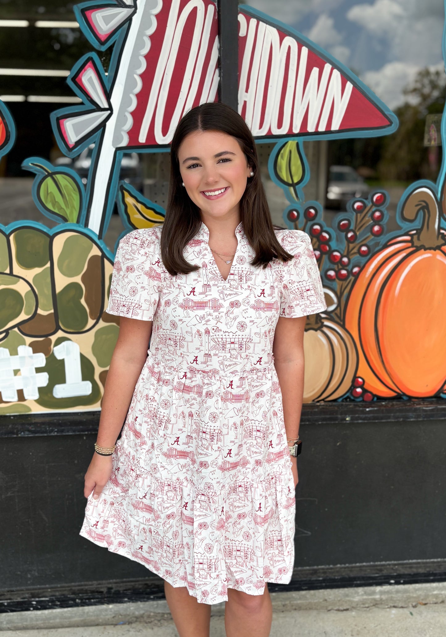 Mary Square Dress Ivy Mini Team Toile Alabama