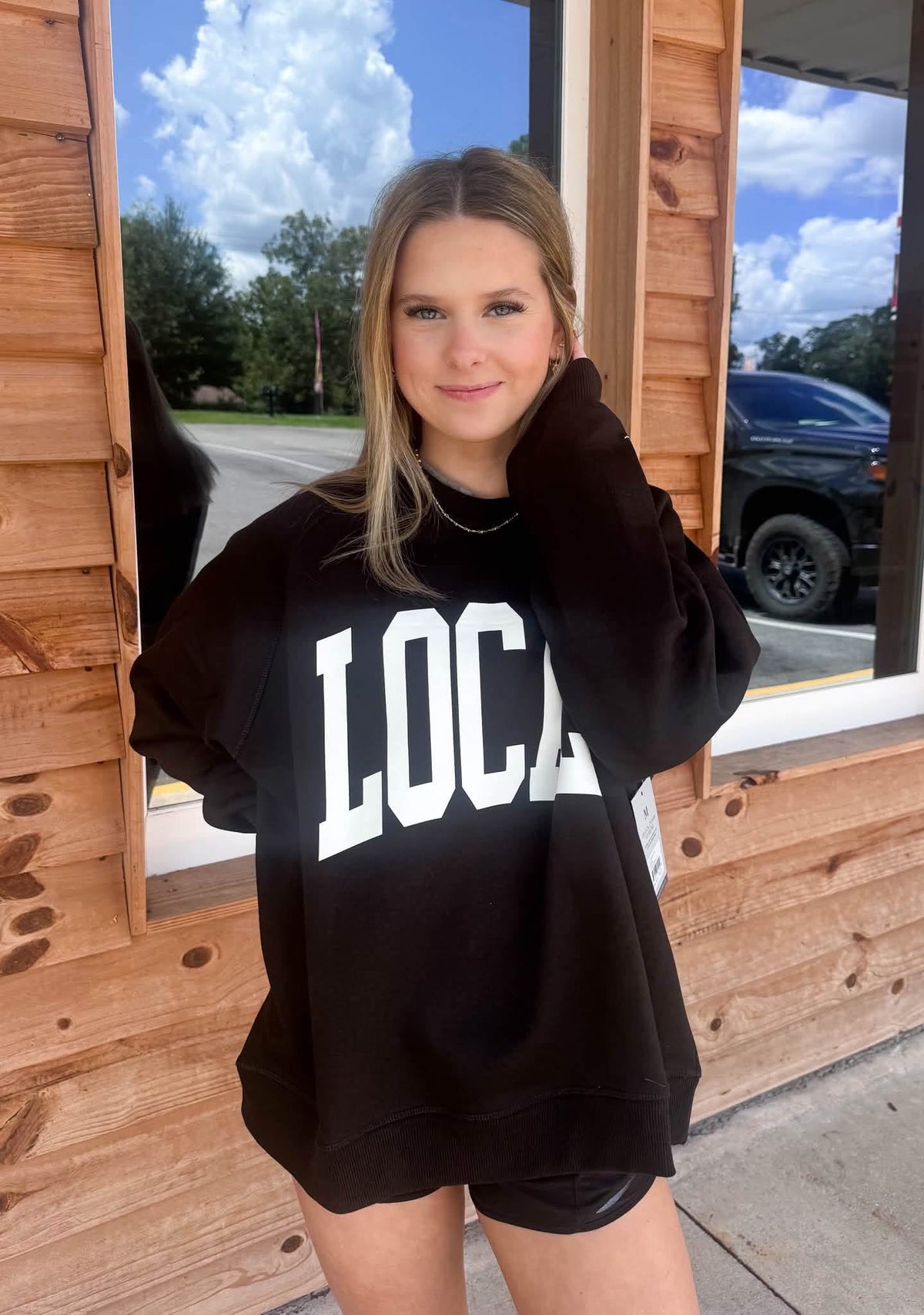 Local Girl Crescent Crew - BLACK