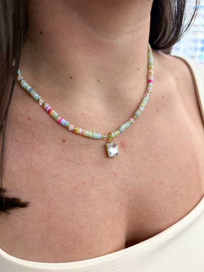 Violet Beaded Necklace