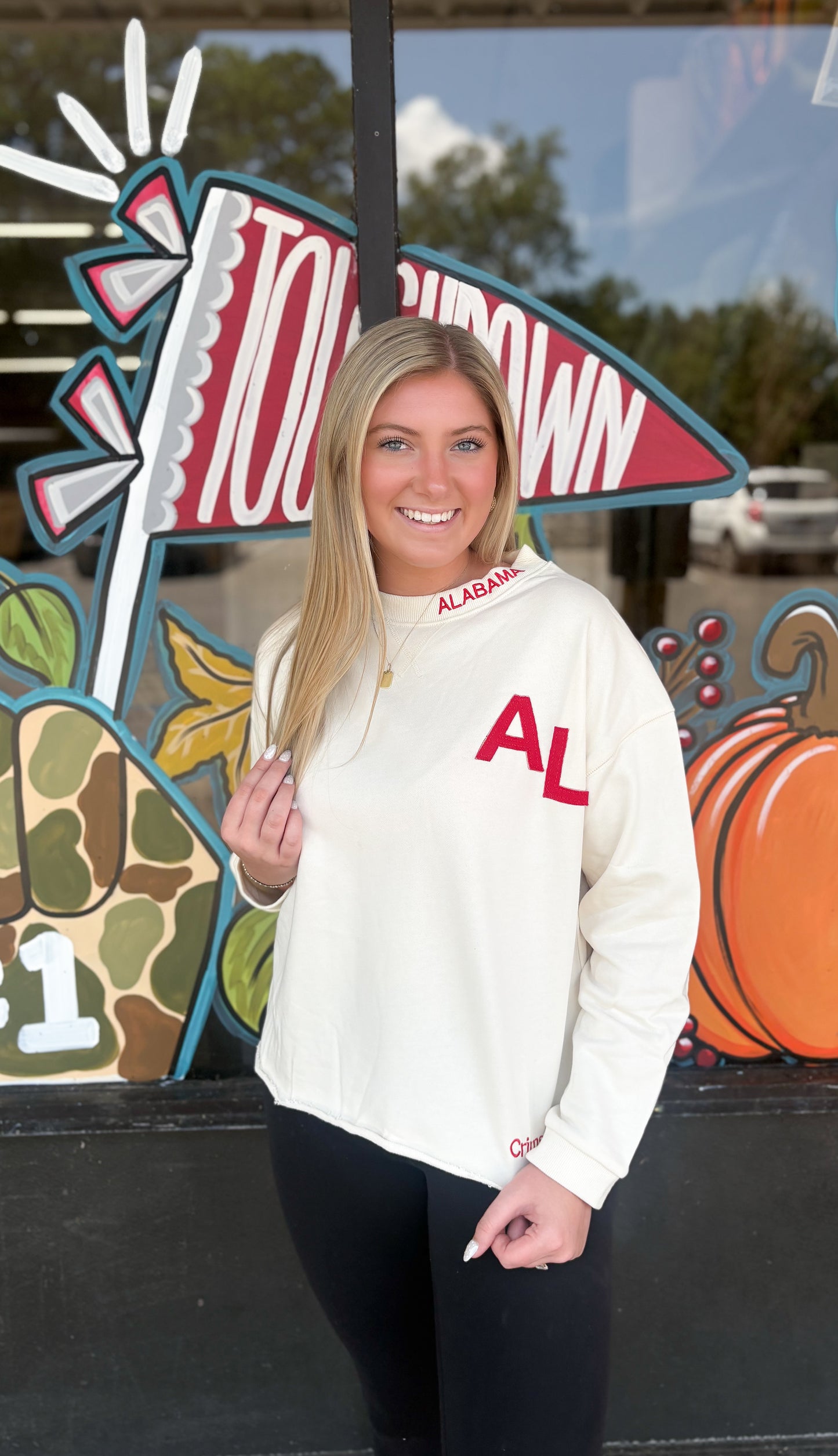 CRIMSON TIDE PRINT PULLOVER SWEATER
