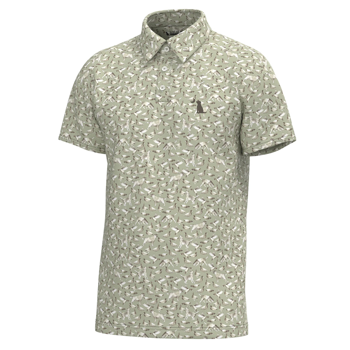 Local Boy Dirty Myrtle Polo - Green Duck Dog