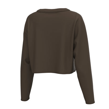 Youth Local Girl Boxy Crop Long Sleeve Tee- Espresso