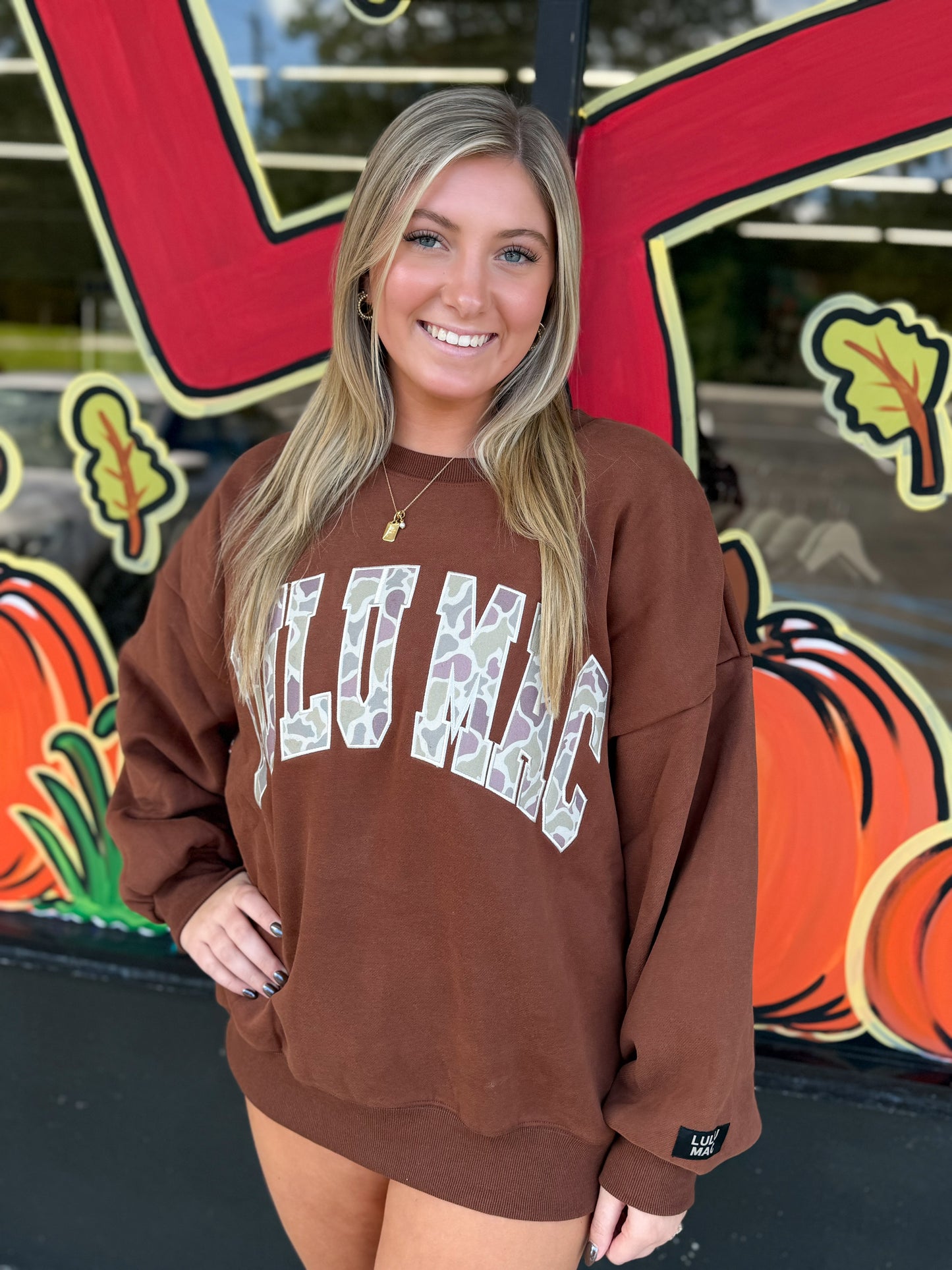 LULU MAC CAMO Sweatshirt : BROWN