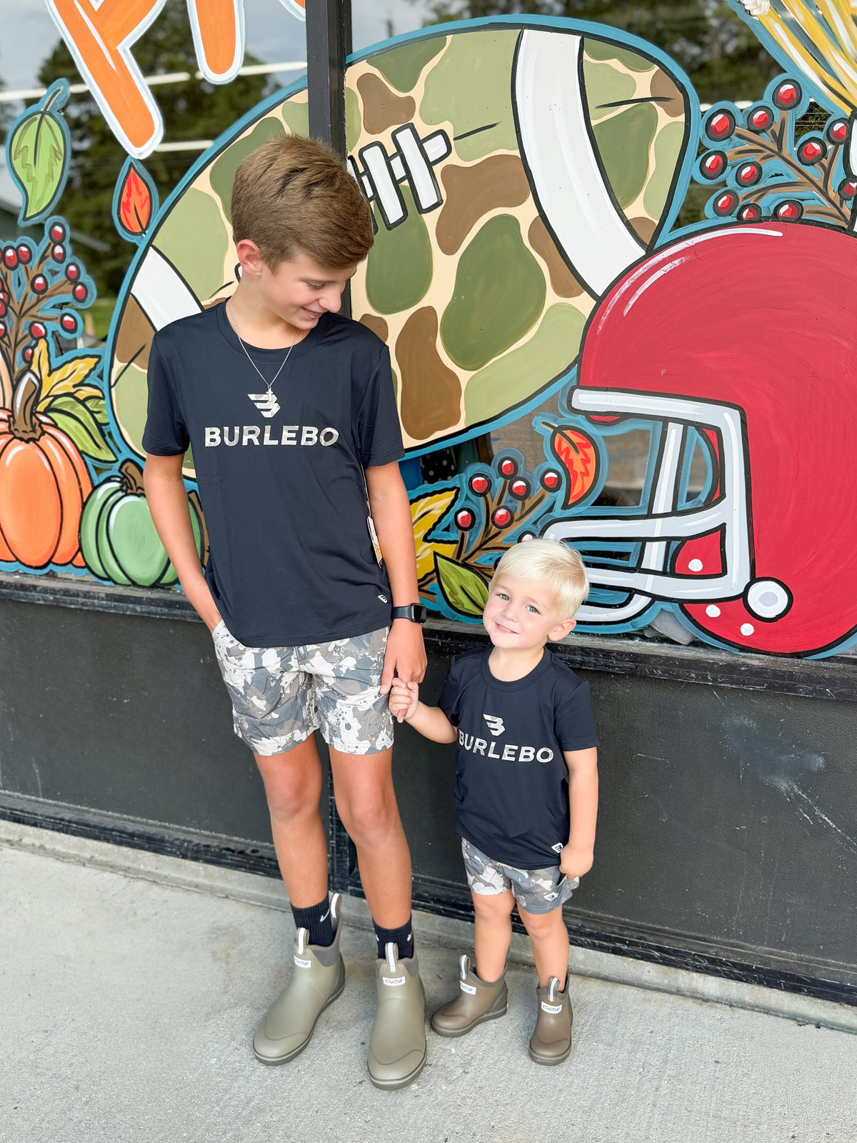 Toddler/Youth Burlebo Go To Tee - Black & Classic Deer Camo