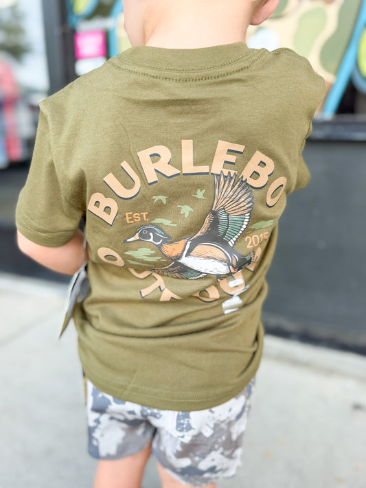Toddler/Youth Burlebo SS Wood Duck - Hunter Green