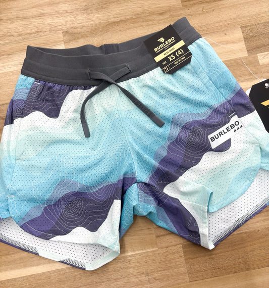 Youth BURLEBO Mesh Training Shorts - Tundra Topo