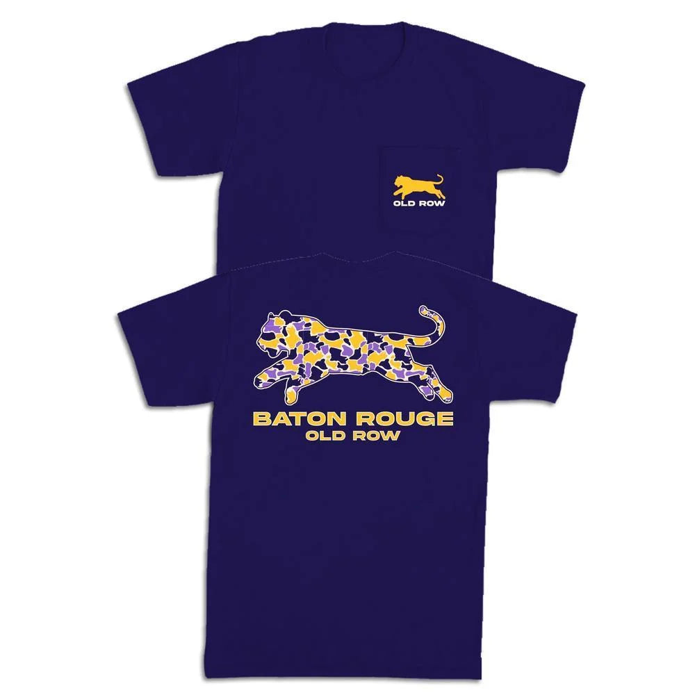 Old Row- BATON ROUGE CAMO TIGER POCKET TEE